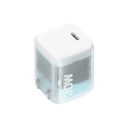 หัวชาร์จเร็ว CUKTECH AC30S 30W สีใส GAN USB-C 1 พอร์ต ใช้สำหรับ IPHONE IPAD MAC (ระบบป้องกัน 8 ชั้น)_0